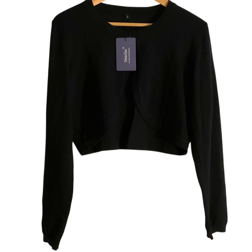 OmicGot Women's Long Sleeve Short Knit Sweater